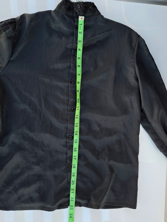 Anne Bruse Vintage Romantic 70s Blouse Victorian EU 38 Black - Picture 6 of 9